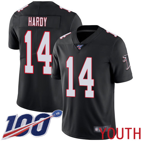 Atlanta Falcons Limited Black Youth Justin Hardy Alternate Jersey NFL Football 14 100th Season Vapor Untouchable